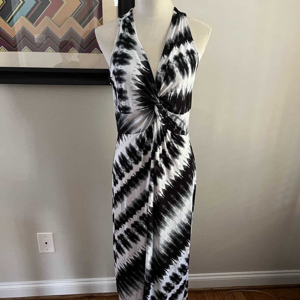 Laundry by Design Black/White Ikat Maxi Dress S